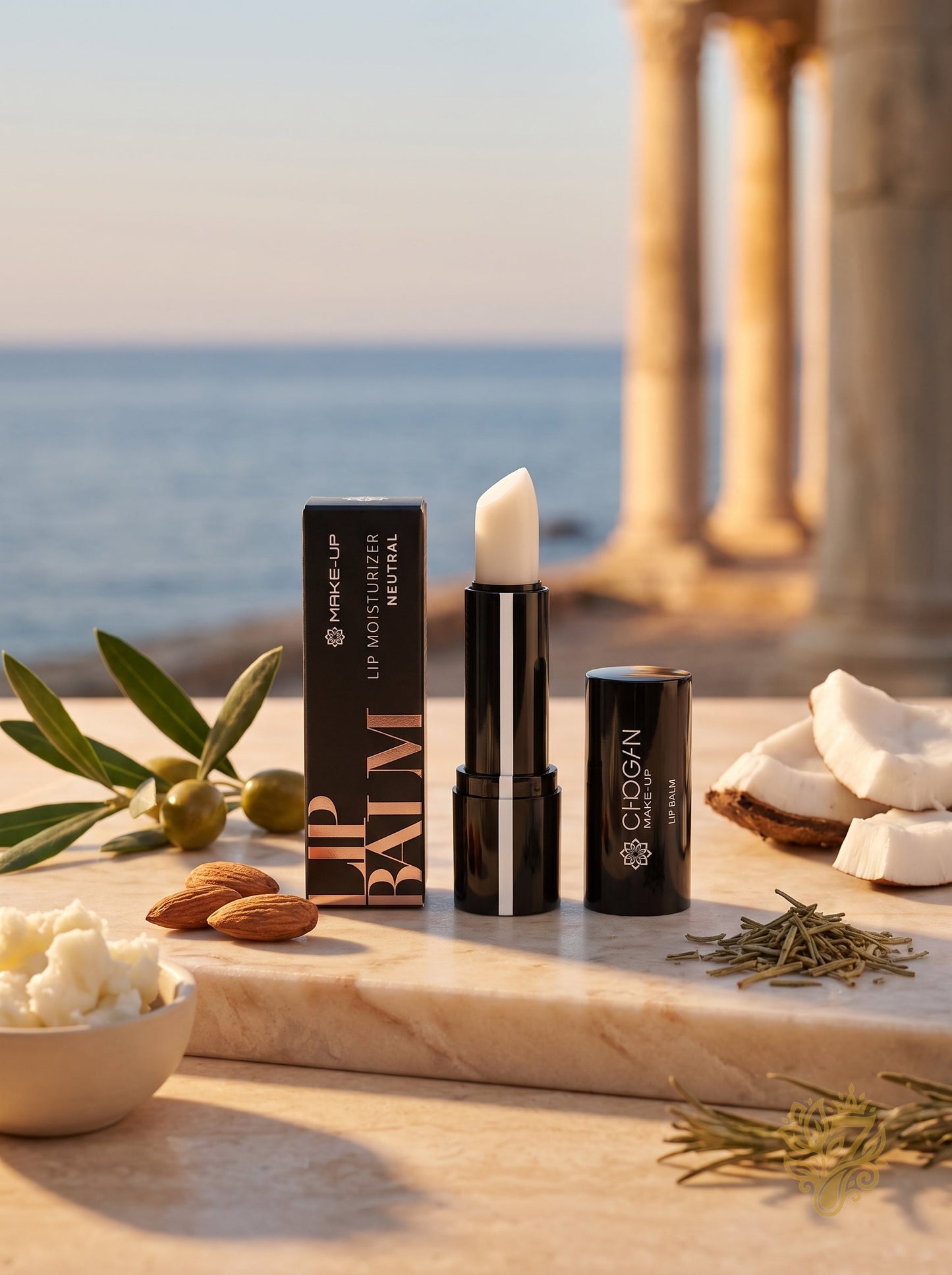 CHOGAN MAKE-UP Lip Balm Neutral – Natürliche Feuchtigkeitspflege,